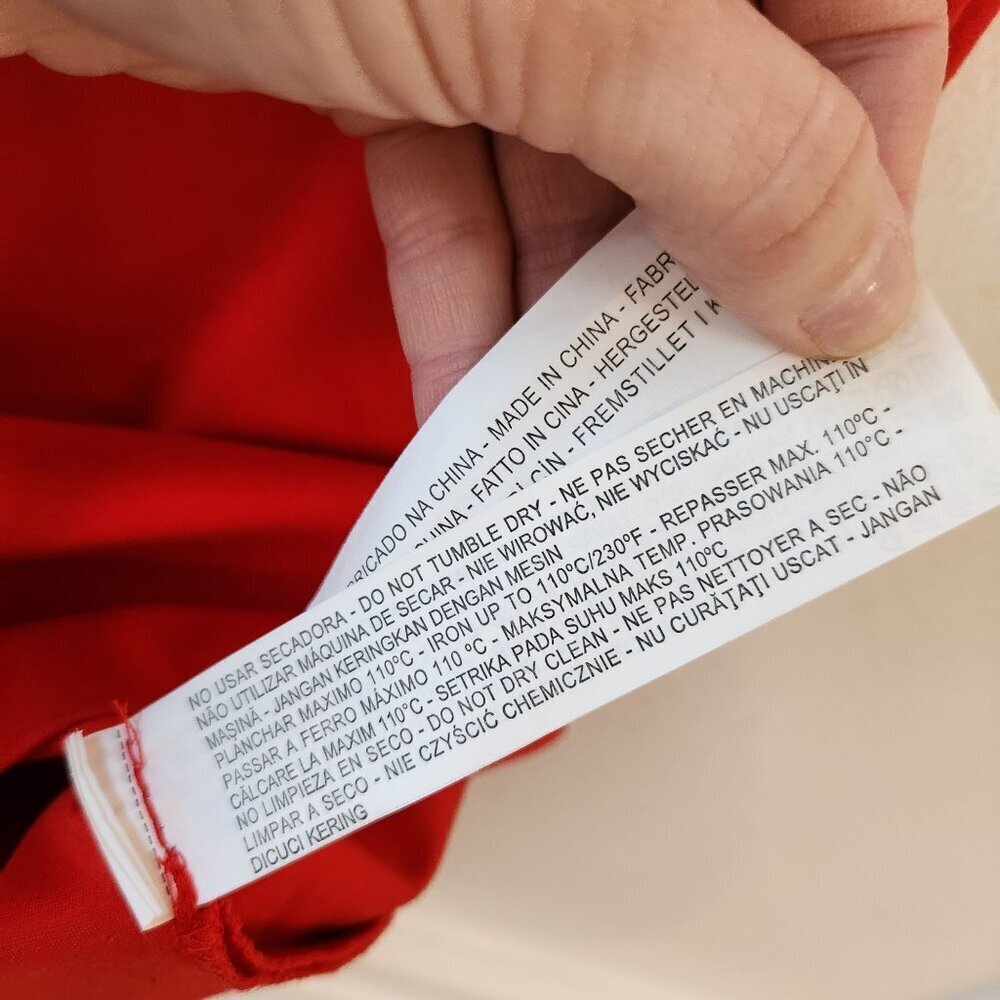 Zara Basic Off-Shoulder Red Midi Cocktail Dress Stretch Ponte Knit Christmas S - Picture 9 of 9